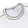 thumbnail image 6 of IWRICH Men's Basic Plus Size T Shirt Short Sleeve Crew Neck Soft Fitted Elastic Tees Classic Tshirts White XL, 6 of 7
