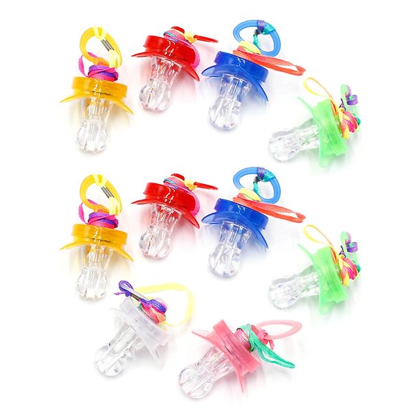 Chupete intermitente para fiesta, collar con luz para chupete, chupete Led Rave para Halloween