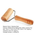thumbnail image 7 of 1 Pcs Small Rolling Pin,Wooden Dough Roller,Wooden Rolling Pin With Handle,Pizza Rolling Pin,Non-Stick Wooden Dough Roller For Tortilla Pizza Cookie Dumpling,Kitchen Baking Cooking Tools,7.48x4.53 in, 7 of 7