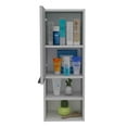 thumbnail image 2 of TUHOME Armoire de Rangement pour Salle de Bain à 4 Tablettes, Murale, Blanche, 2 of 7