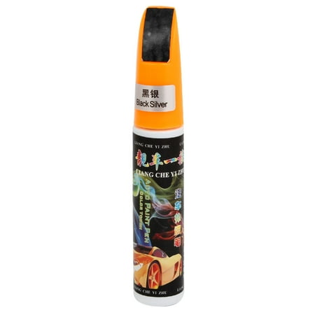 Unique Bargains Reflection Black Silver Tone Universal Auto Car 12ml Scratch Repair Paint Pen