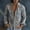 Gray, variant on Mens Button Down Tops Vintage Floral Print Long Sleeve Shirt Casual Loose Collared Bohemian Beach Shirts