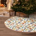 thumbnail image 5 of Sikiie Retro Floral Nativity Christmas Tree Skirt, Jesus Christian Winter Holiday Tree Mat Decoration(30-48IN)48", 5 of 6