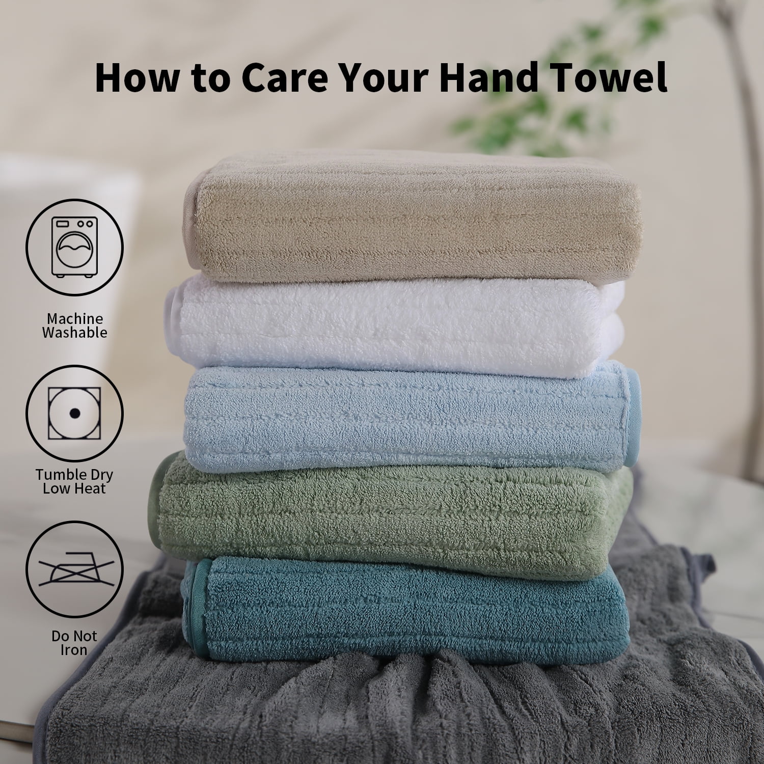 Covina Home 12 Pack Dark Gray Hand Towel Set, Oversized Ultra Soft Microfiber Bathroom Bath Hand Towel Set Adult Luxury Lightweight Cozy Collection