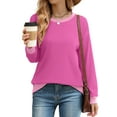 thumbnail image 2 of Fantaslook Color Block Sweatshirts for Women Crewneck Long Sleeve Shirts Fashion Tops Pullover Sweatshirts Fall Outfits, 2 of 8