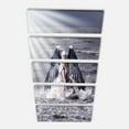 thumbnail image 2 of Femme avec Ailes d'Ange Sombres - Impression sur Toile de Plage Moderne, 2 of 3
