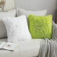 thumbnail image 5 of Juego de 2 fundas de cojín de piel de lujo YONGSHENG sofá decorativo cama para El hogar dormitorio Funda de almohada decorativa de felpa súper suave 40x40cm 16x16 pulgadas blanco, 5 of 5