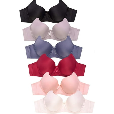 

Mamia Women s Basic Lace/Plain Lace Bras Pack of 6- Various Styles Lucy 38B