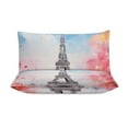 thumbnail image 4 of 3PCS Eiffel Tower Duvet Cover Set Twin, 1 Duvet Cover And 2 Pillowcase, Duvet Cover for Kids Girls Boys And Teens, 4 of 6