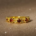 thumbnail image 4 of Joyería de Piedra para la Mujer Anillo de Joyería Anillo de circón rojo comprometido brillante Anillos de moda, 4 of 8
