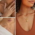 thumbnail image 5 of Turandoss 14K Gold Plated Dainty Heart Pendant Necklace for Women Girls Cute Love Chunky Choker Adjustable Chain Jewelry Trend Birthday Gifts for Women, 5 of 7