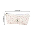 thumbnail image 3 of Floral Makeup Brush Cosmetic Bag for Women, Small Flower Pencil Pouch, Flowers Toiletry Organizer Case Kawaii Makeup Cosmetic Travel Cloth Pouch (Pink Floral, 4.7''x8.6''), 3 of 7