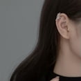 thumbnail image 3 of K-KED Real 925 Sterling Solid Silver/Golden Leaves Ear Cuffs Pair no piecing-Silver, 3 of 6