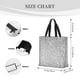 thumbnail image 3 of Balery Silver Mosaic Bolsa de Mano para Mujeres con Cremallera, Bolsa de Gimnasio con Compartimentos, Bolsa para Laptop, Bolsa para Trabajo, 3 of 7