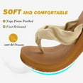 thumbnail image 4 of XIMIN Women Flip Flops with Arch Support Yoga Mat Comfortable Summer Beach Walking Thong Cushion Sandals Slip On Indoor and Outdoor (6.5, White), 4 of 9