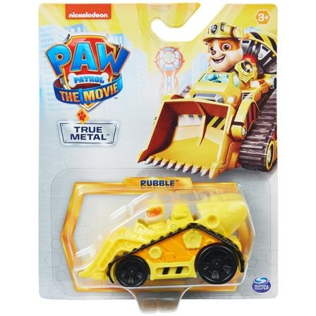 PAW Patrol, True Metal Rubble Collectible Die-Cast Vehicle, Movie Series 1:55 Scale, Kids Toys for Ages 3 and up