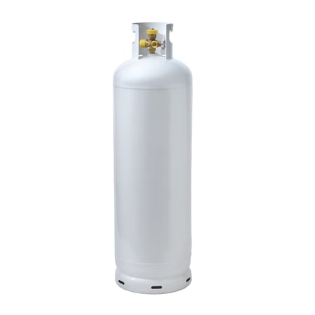 Flame King Propane Tank, 100 lbs, Multi-Valve with High-Capacity Filler, White