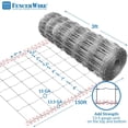 thumbnail image 2 of Fencer Wire Cattle Panel, Hog Panel, Farm Fence, Galvanized Welded Wire Fence Roll 3' x 150', 15/13.5 Gauge, Graduated Mesh (4.5"-8"), Animal Barrier for Cattle, 2 of 8