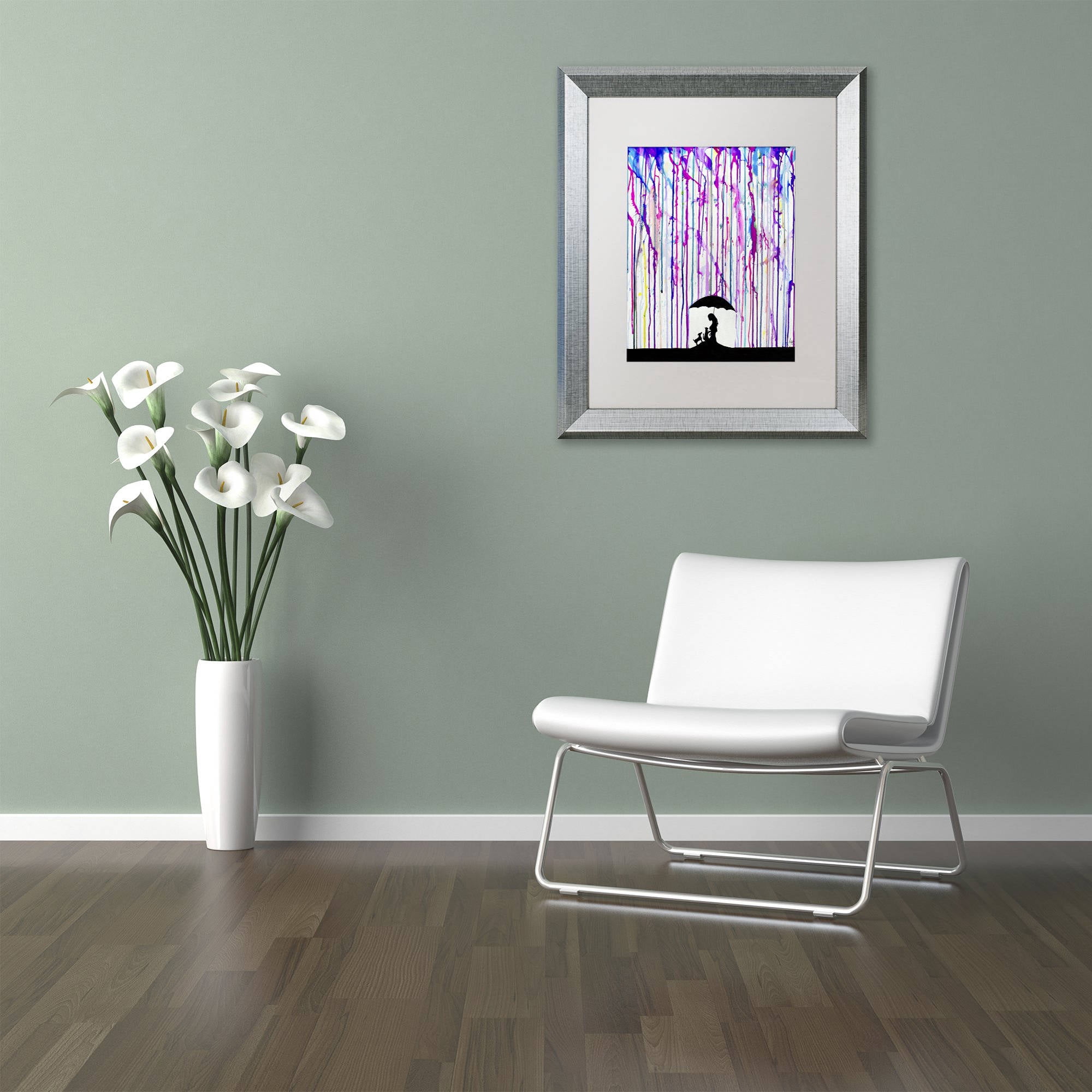 Trademark Fine Art 'Cradle' Canvas Art by Marc Allante, White Matte, Silver Frame