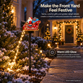 thumbnail image 3 of 2026 New Santa’s Flying Sleigh Gift Cascade–Solar Christmas Garden Light, Waterproof Outdoor Yard Stake Lamp, Warm Glowing Festive Decor For Lawn And Holiday Home Decor, 3 of 9