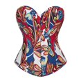 thumbnail image 4 of Corset Bustier en Denim Floral pour Femmes, 4 of 4