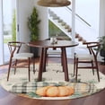 thumbnail image 3 of Fall Pumpkins Round Area Rug 8Ft Washable Large Circle Rugs for Living Room Dorm, Thanksgiving Vintage Maple Leaf Plant Non-Slip Carpet Floor Mats Indoor Outdoor Carpet Runner Aesthetic Home Decor, 3 of 8