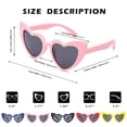 thumbnail image 4 of Gafas de sol COASION Kids con forma de corazón polarizado para niñas de 2 a 8 años (rosas), 4 of 6