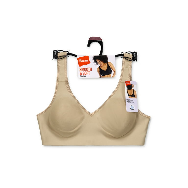 Hanes, Intimates & Sleepwear, Hanes Womens Comfort Flex Fit Wirefree Bra  Style W796 Nude Sz S