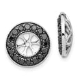 thumbnail image 2 of 14K White Gold Black Diamond Round Earring Jackets 6.00 mm Opening for Stud Earrings (0.64Cttw), 2 of 4