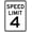Multicolor, variant on Speed Limit 4 Sign White Black Metal Sign Street Exit Sign 7.8x11.8 inches