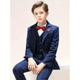 thumbnail image 3 of Wehilion Boys' Suits Slim Fit with Adjustable Waist, Boys Formal Suit Set Colorful Suit, Boys Tuxedo Suit 5PCS, 3 of 5