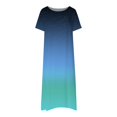 thumbnail image 4 of asddcavvf Robes pour Femmes Robe Décontractée à Manches Courtes Imprimée Col Rond Ourlet Fendu, 4 of 5