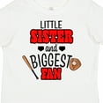 thumbnail image 4 of Inktastic Little Sister and Biggest Fan Baseball Glove and Bat Girls Toddler T-Shirt, 4 of 5