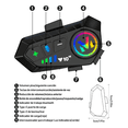 thumbnail image 2 of Intercomunicadores Para Casco Bluetooth Para Moto Modelo Negro, 2 of 5