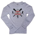 thumbnail image 1 of Load & Explode - Baseball Diamond Bats & Players Men's Long Sleeve Grey T-Shirt, 1 of 2