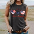 thumbnail image 4 of breaise 4th of July Tank Tops for Women Plus Size Patriotic American Flag Print Tshirts Loose Fit Sleeveless T-shirts Camisole Beach Round Neck Tanks Blouses for Women Business Casual, 4 of 4