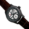 thumbnail image 3 of Bhutan Genuine Leather Mens Watch,Black/Grey Dail,Grey Case,Brown REIRN160, 3 of 3