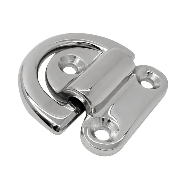 S SERENABLE Folding Pad Eye Deck Lashing Staple Cleat Anchor Point for Trailer Boat RV