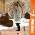 thumbnail image 4 of Toorise Canvas Block Head 22 inch Canvas Wig Head Easy to Use Mannequin Wig Head Versatile Wig Block Head Styling Wig Head with Pins Wig Head Table Stand for Wigs Making Styling Display, 4 of 10
