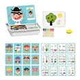 thumbnail image 1 of Magnetic Puzzles Face Dress Up Travel Game Double Side Preschool Educational Learning Toy For, 1 of 8