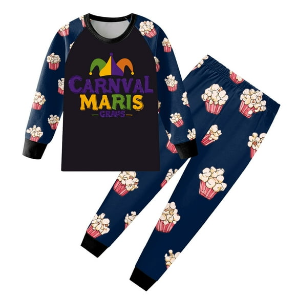 gdxvjhbj Pjs for Boys Kids Boys Girls Toddler Solid Holiday Daily Pajamas Pyjamas Sleepwear Set Holiday 3T 4T (Black,3-4 Years)