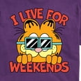 thumbnail image 2 of Garfield - I Live For Weekends - Men's Short Sleeve Graphic T-Shirt, 2 of 4
