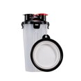 thumbnail image 2 of Botella de agua y comedero plegable para mascotas, diseño 2 en 1, ideal para viajes y paseos, color blanco, capacidad de 500ml de agua y 8.8oz de comida, material seguro y fácil de limpiar., 2 of 6