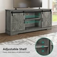 DEXTRUS Rustic TV Stand for 65 Inch TV, Entertainment Center with Sliding Barn Door, Wood TV