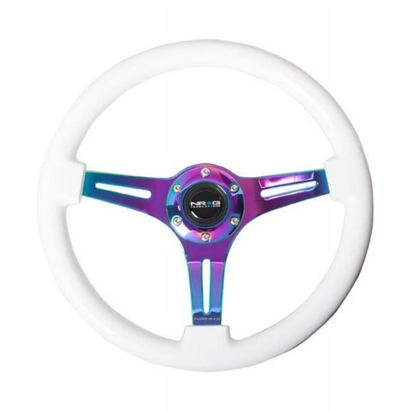 NRG ST-015MC-WT 350 mm Smooth Classic White Wood Grain Wheel