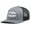 Heather Grey/Black, variant on Mens Political Hat Patriotic I Stand With Trump Mesh Back Trucker Hat Baseball Cap-Black/Black