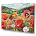 thumbnail image 2 of Designart "Dreams Of Vibrant Red Poppy Fields" Poppy Canvas Art Print, 2 of 7