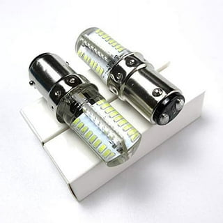 ID: 2PCW. 2 New Generic Clear Push-in Sewing Machine Light Bulbs, 120V-15W,  Compatible with, not Manufactured by Singer. Will fit Singer