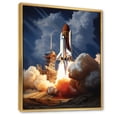 thumbnail image 2 of Designart "Revelation of the Rocketship II" Rocketship Floater Framed Wall Decor, 2 of 7