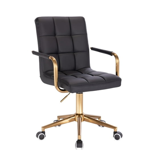 Silla de escritorio euroluce contemporary design color negro con brazo giratoria Altura ajustable